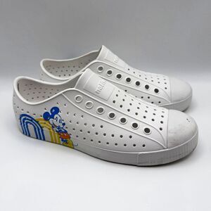 Native Shoes Jefferson Disney Mickey Mouse White Slip On Sneakers Size M7 W9